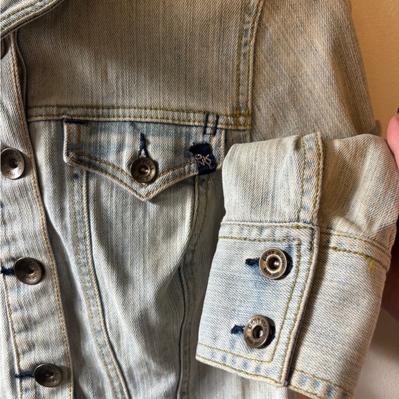 DKNY Light Blue Cropped Jean Jacket - Picture 2 of 10